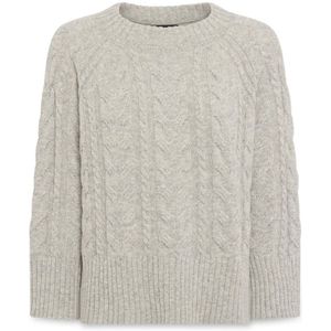 Elena Mirò, Dames, Truien, Grijs, Maat: XS Wol,