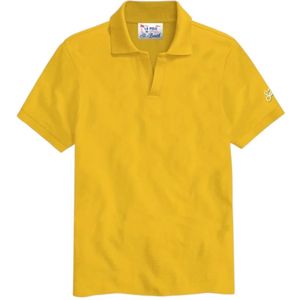 MC2 Saint Barth, Heren, Tops, Geel, Maat: XL Piqué,