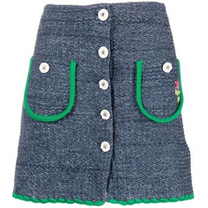 Cormio, Dames, Rokken, Blauw, Maat: 2XS Denim,