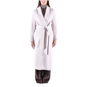 Max Mara Studio, Dames, Mantels, Grijs, Maat: S Wol,