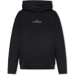 Maison Margiela, Heren, Sweatshirts & Hoodies, Zwart, Maat: S Katoen,
