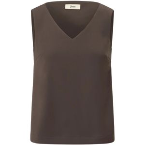 Herno, Dames, Tops, Bruin, Maat: 2XS Poliester,