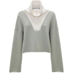 JW Anderson, Dames, Truien, Groen, Maat: 2XS Poliester,