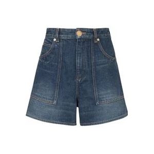 Balmain Vintage denim shorts , Blue , Dames , Maat: S