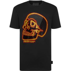 Philipp Plein, Heren, Tops, Zwart, Maat: S Katoen,