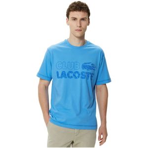 Lacoste, Heren, Tops, Blauw, Maat: M Katoen,