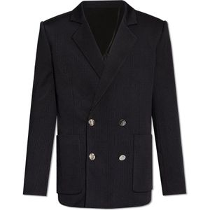 Balmain Dubbelrijige blazer , Blue , Heren , Maat: L