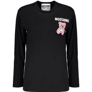 Moschino, Dames, Tops, Zwart, Maat: 2XS Katoen,