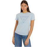 Guess - T-shirt - Blauw - Dames - 100% Katoen