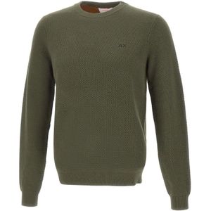 Sun68, Heren, Truien, Groen, Maat: S Katoen,