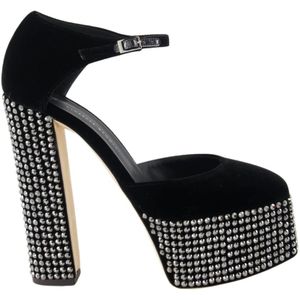 Giuseppe Zanotti, Dames, Schoenen, Zwart, Maat: 37 1/2 EU Leer,