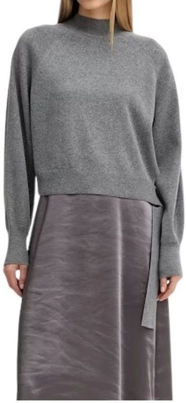 Hugo, Dames, Truien, Grijs, Maat: S Satijn,