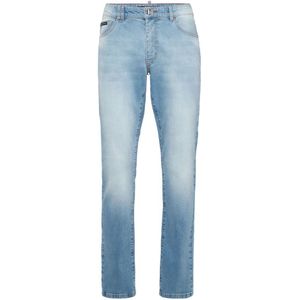 Philipp Plein, Heren, Jeans, Blauw, Maat: W28 Katoen,