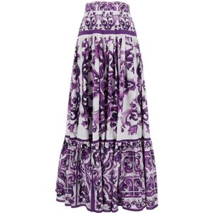 Dolce & Gabbana, Dames, Rokken, Veelkleurig, Maat: XS Katoen,