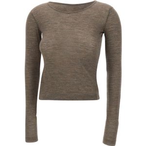 MM6 Maison Margiela, Dames, Truien, Bruin, Maat: M Wol,