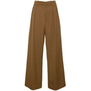 Wardrobe.nyc, Dames, Broeken, Bruin, Maat: M Wol,
