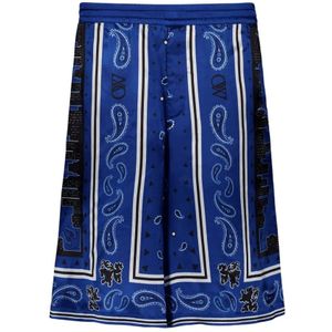 Off White, Heren, Korte broeken, Blauw, Maat: S Zijde,