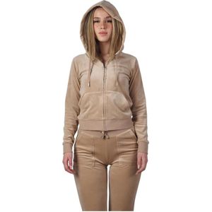Juicy Couture, Dames, Sweatshirts & Hoodies, Bruin, Maat: XS Poliester,