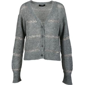 Fabiana Filippi, Dames, Truien, Grijs, Maat: XS Mohair,