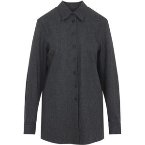 Khaite, Dames, Blouses & Shirts, Zwart, Maat: S Wol,
