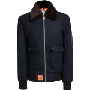 Bombers Original, Heren, Jassen, Blauw, Maat: L Wol,