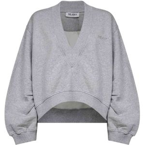 The Attico, Dames, Sweatshirts & Hoodies, Grijs, Maat: M Fleece,