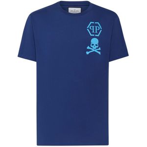 Philipp Plein, Heren, Tops, Blauw, Maat: M
