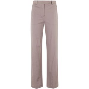 Circolo 1901, Dames, Broeken, Grijs, Maat: M Piqué,