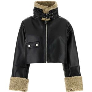 Nanushka, Dames, Jassen, Zwart, Maat: M Synthetisch,