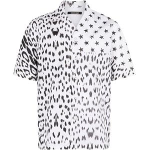 Roberto Cavalli, Heren, Overhemden, Zwart, Maat: L Katoen,