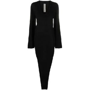 Rick Owens, Dames, Jurken, Zwart, Maat: S Wol,