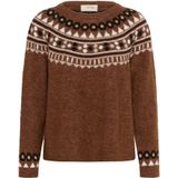 Cream, Dames, Truien, Bruin, Maat: M Wol,