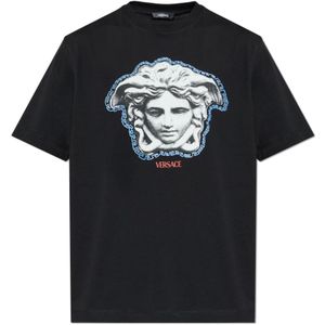 Versace, Heren, Tops, Zwart, Maat: 3XL Katoen,