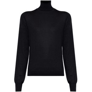 Maison Margiela, Dames, Truien, Zwart, Maat: L Wol,