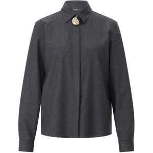 Fabiana Filippi, Dames, Blouses & Shirts, Grijs, Maat: XS Wol,