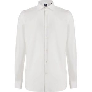 Boggi Milano, Heren, Overhemden, Wit, Maat: M Katoen,