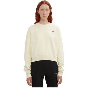 Off White, Dames, Sweatshirts & Hoodies, Beige, Maat: S Jersey,