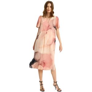 IN Front, Dames, Jurken, Veelkleurig, Maat: M Nylon,