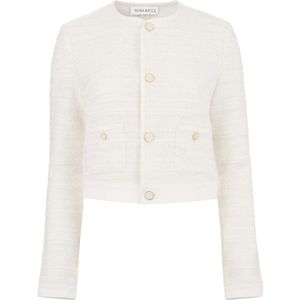 Nina Ricci, Dames, Jassen, Wit, Maat: S Tweed,