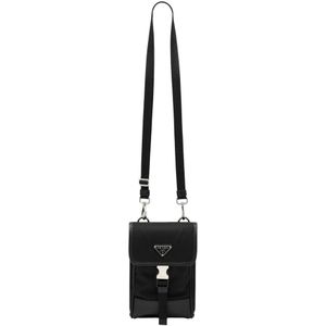 Prada, Heren, Accessoires, Zwart, Maat: ONE Size Leer,