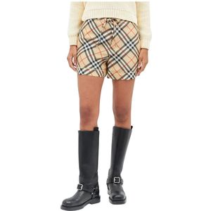 Burberry, Dames, Korte broeken, Beige, Maat: 3XS Zijde,