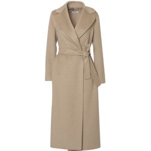 Max Mara, Dames, Mantels, Beige, Maat: M Wol,