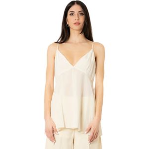 Liviana Conti, Dames, Tops, Beige, Maat: M Zijde,