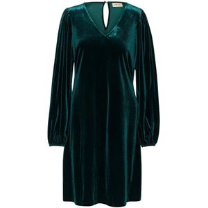 Cream, Dames, Jurken, Groen, Maat: L Velours,