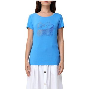 Liu Jo, Dames, Tops, Blauw, Maat: XS Katoen,