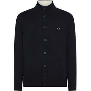 Sun68, Heren, Truien, Blauw, Maat: S Wol,