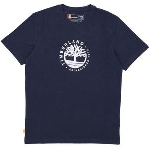 Timberland, Heren, Tops, Blauw, Maat: S Katoen,