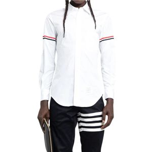 Thom Browne, Heren, Overhemden, Wit, Maat: S Katoen,