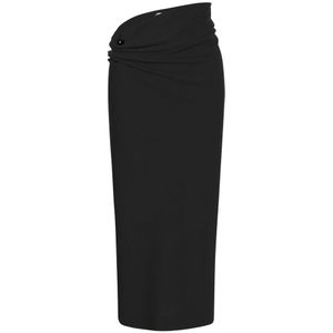 Alberta Ferretti, Dames, Rokken, Zwart, Maat: S Wol,