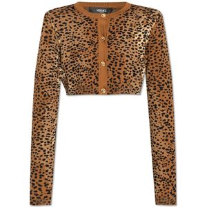 Versace Vest met dierenmotief , Brown , Dames , Maat: XS